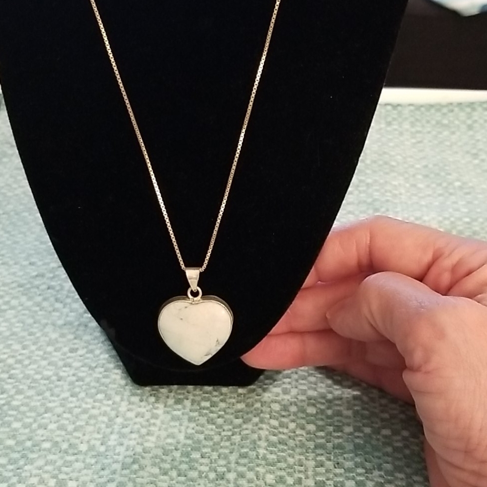 Sterling silver turquoise heart